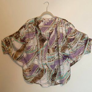 Jennifer Lopez Multi-Pattern Blouse